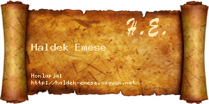 Haldek Emese névjegykártya